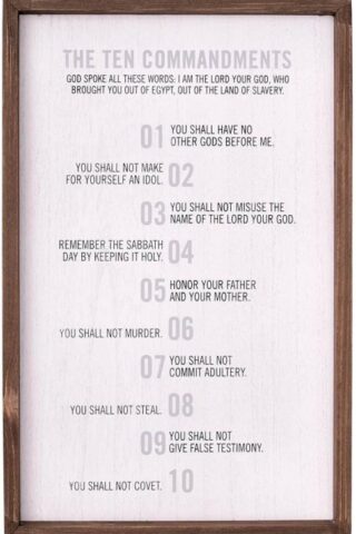 1220000132634 10 Commandments Wall Plaque - Exodus 20:2