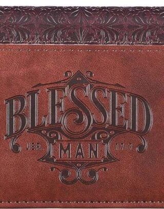 1220000133860 Checkbook Cover Brown Blessed Man