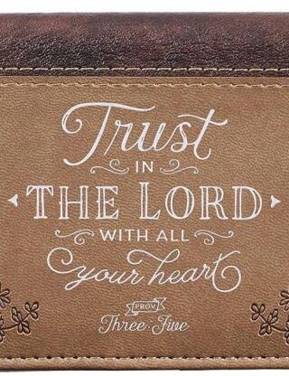 1220000133952 Checkbook Cover Brown Trust In The Lord Prov. 3:5-6