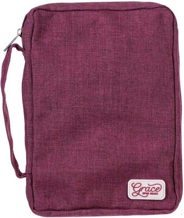 1220000320581 Value Poly-canvas Bible Cover Case for Women: Grace Upon Grace - John 1:16 Inspi