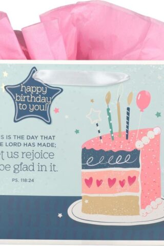 1220000323575 Large Landscape Scripture Gift Bag for Men & Women: Rejoice & Be Glad - Inspirat
