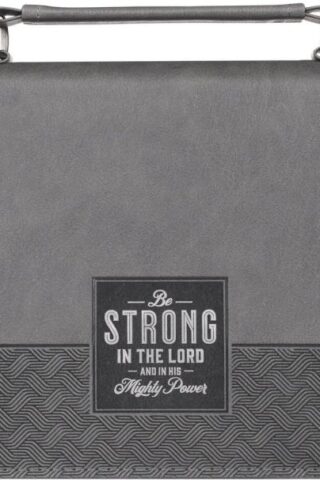 1220000324695 Classic Vegan Leather Bible Cover for Men: Be Strong & Courageous - Inspirationa