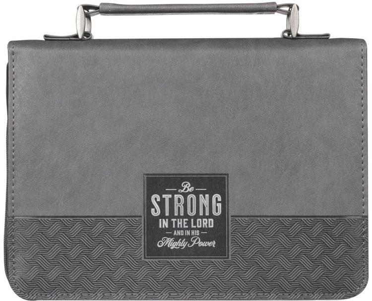 1220000324695 Classic Vegan Leather Bible Cover for Men: Be Strong & Courageous - Inspirationa