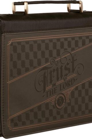 1220000326354 Classic Premium Vegan Leather Inspirational Bible Cover for Men & Women: Trust i