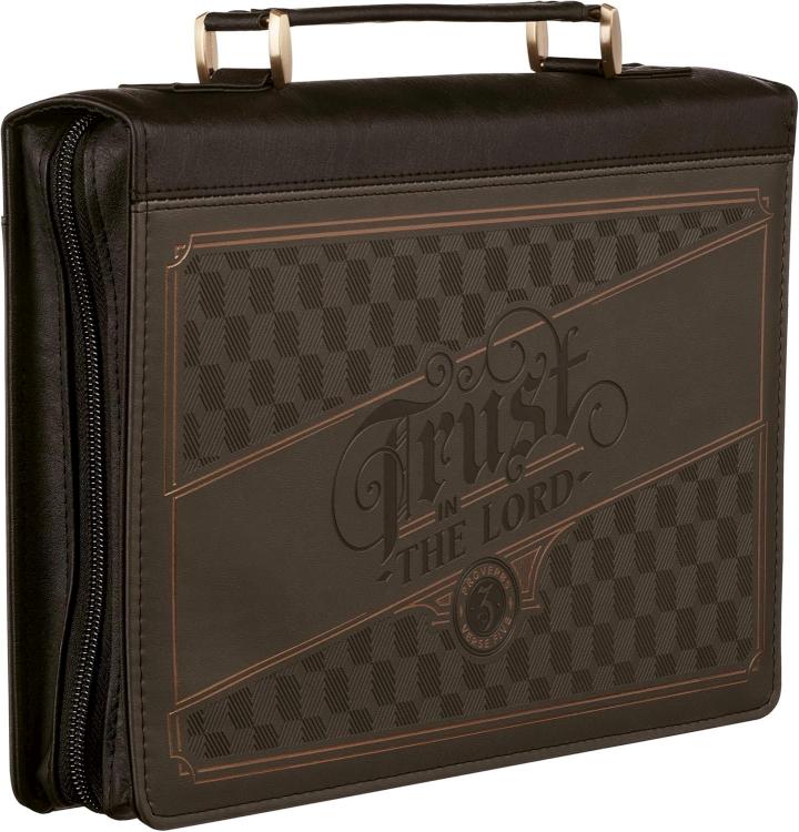 1220000326354 Classic Premium Vegan Leather Inspirational Bible Cover for Men & Women: Trust i