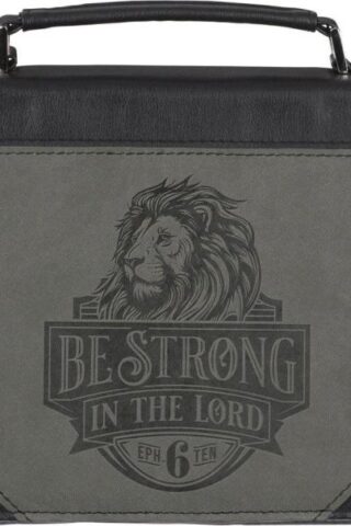 1220000326484 Classic Premium Vegan Leather Inspirational Bible Cover for Men & Women: Be Stro