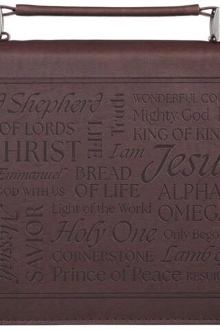 1220000327283 Classic Premium Vegan Leather Inspirational Bible Cover for Men & Women: Names o