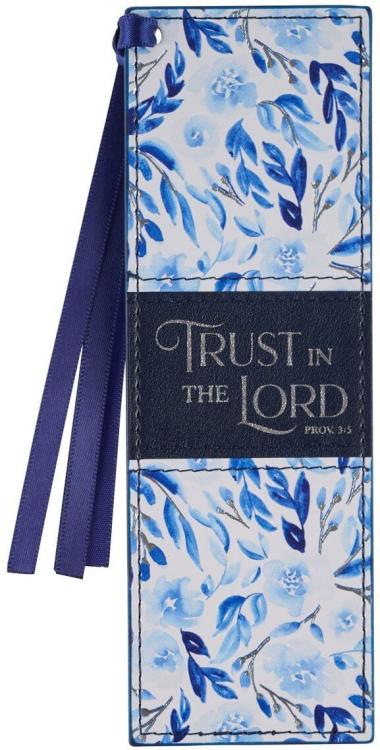 1220000327412 Premium Vegan Leather Inspirational Scripture Bookmark for Women: Trust in the L