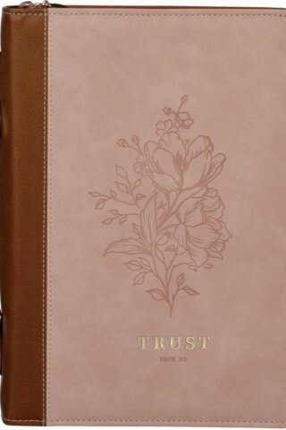 1220000720077 Premium Vegan Leather Inspirational Bible Cover for Women: Trust Encouraging Bib
