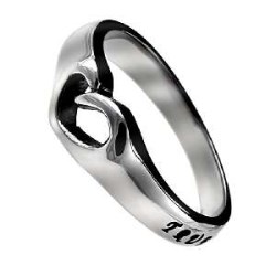 130571141281 Mini Heart True Love Waits (Size 8 Ring)