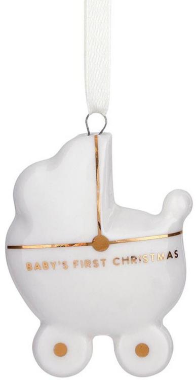 195002592162 Baby Carriage Babys First Christmas (Ornament)