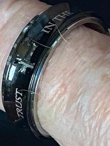 322966635103 4 Cross Spinner Proverbs 3:5 (Size 10 Ring)