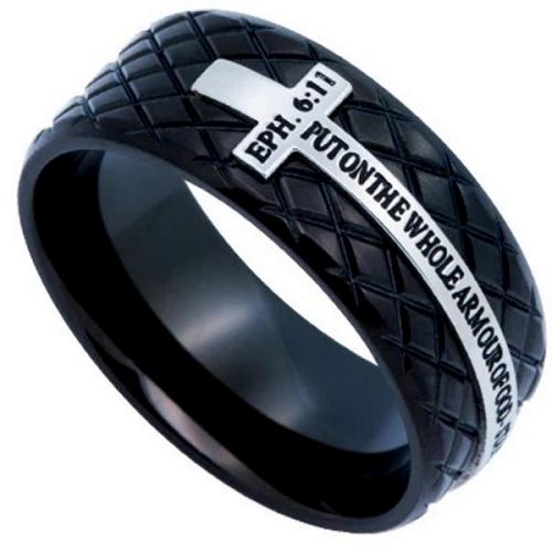 578421115134 Neo Cross Scripture Band Chief Sinner (Size 13 Ring)
