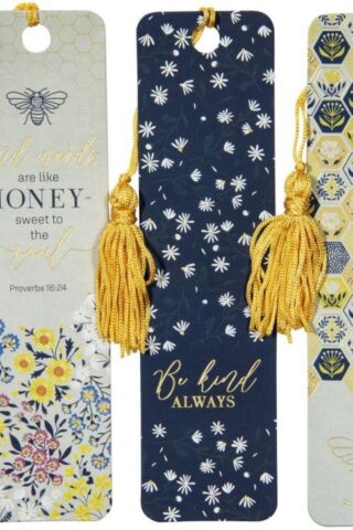 6006937165151 Inspirational 3 Piece Paper Cardstock Scripture Bookmark Set for Women: Kind Wor