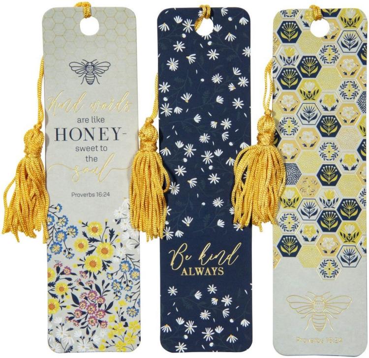 6006937165151 Inspirational 3 Piece Paper Cardstock Scripture Bookmark Set for Women: Kind Wor