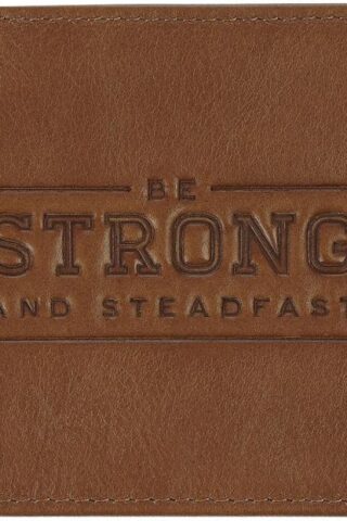 6006937171824 Inspirational Premium Genuine Full Grain Leather Men's Scripture Wallet: Strong