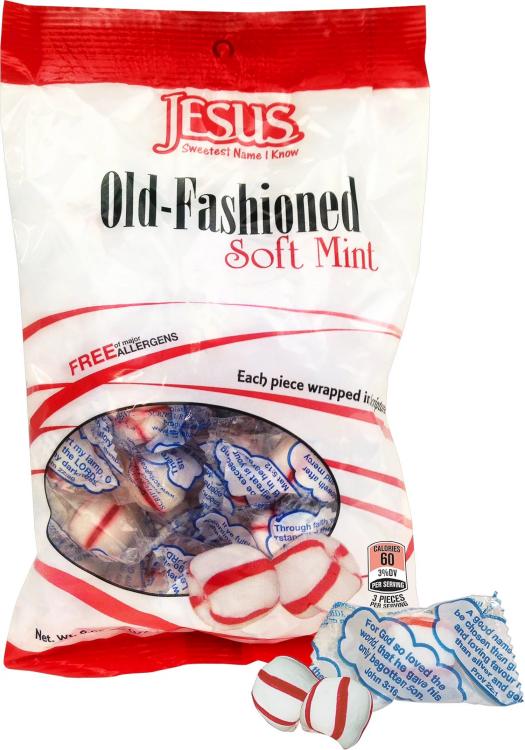 641520088057 Old Fashion Soft Peppermint Candy Bag 28 Pieces