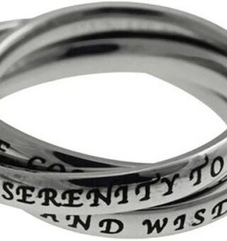 920100230490 Triple Band Serenity Prayer (Size 9 Ring)