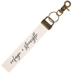 195002553439 Refuge And Strength Key Chain