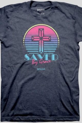 612978661154 Kerusso Womens Saved By Grace Cross (Medium T-Shirt)