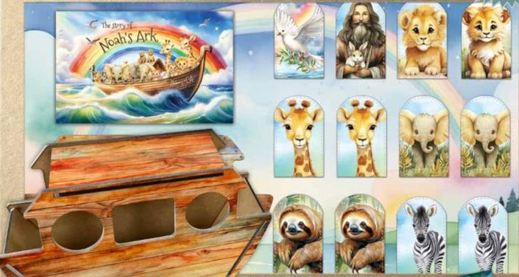 785525322126 Noahs Ark Finger Puppet Play